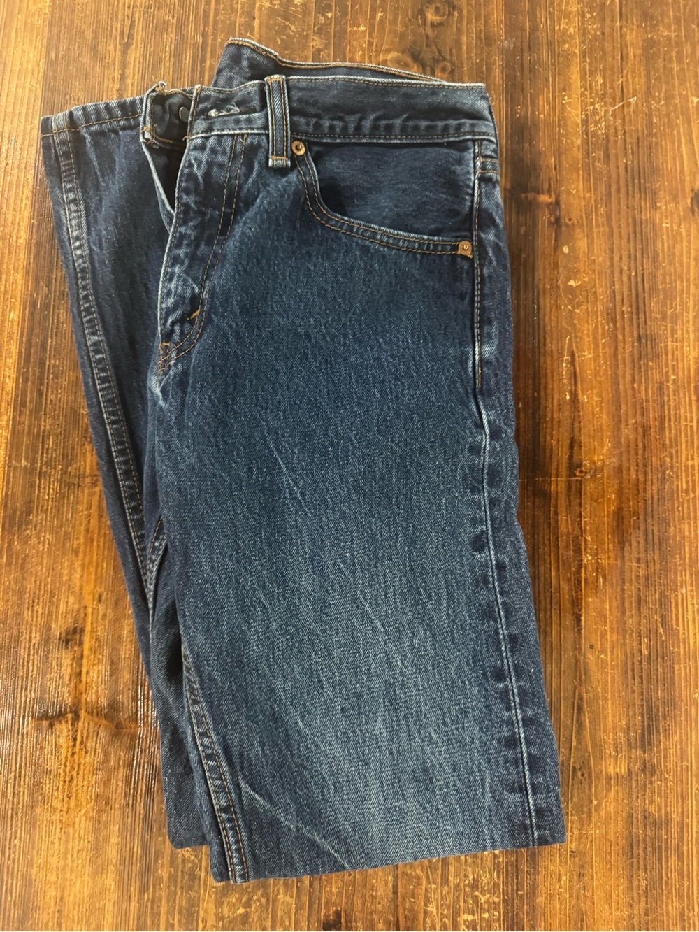 Levi's Men's Straight Jeans in Dark Indigo Blue